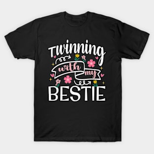 Twinning With My Bestie Girls Twin Day Best Friend BFF Cute T-Shirt